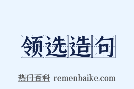 领选造句是什么意思的图片